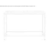 Rectangular marble console table Buxton