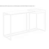 Rectangular console table with drawers Canungra