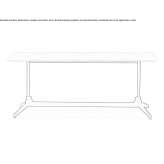 Rectangular console table in Carrara marble Canesti