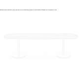 Oval wooden console table Moere