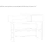 Rectangular console table made of MDF with drawers Smetlede