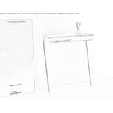 Rectangular console table made of powder-coated steel Tingo