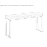 Rectangular wooden console table with drawers Loutraki
