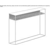 Rectangular, painted metal console table Gurbediu