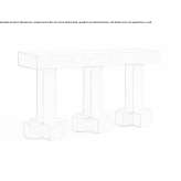 Rectangular multi-layered wooden console table Drelow