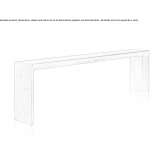 Rectangular console table in solid wood Montanay