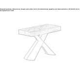 Extendable rectangular wooden console table Camana