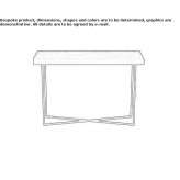 Rectangular wooden console table Maniwaki