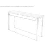 Rectangular wooden console table with shelves Ault
