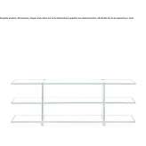 Rectangular console table made of float glass Arenas