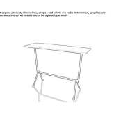 Rectangular console table made of galvanized sheet metal Buhovo
