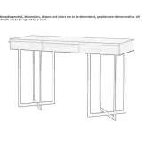 Rectangular console table made of MDF with drawers Ejido