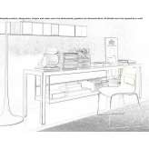 Rectangular console table made of wooden veneer Aulnay