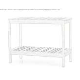 Rectangular garden console made of teak wood Markovo