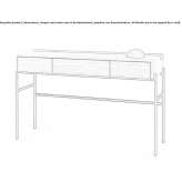 Console/secretary desk made of solid wood Vallonga