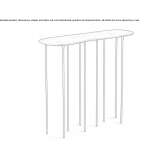 Marble console table with carbon fiber legs Velada