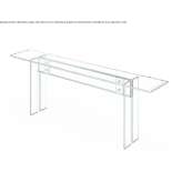 Rectangular glass console table Porecatu