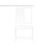 Rectangular wooden console table with drawers Tafers