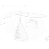 Oval console table with a porcelain stoneware top Zuidhorn