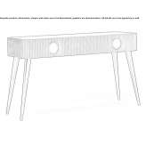 Rectangular wooden console table with drawers Momence