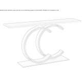 Rectangular console table in eucalyptus color Camoapa
