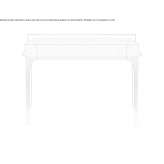 Rectangular walnut console table with drawer Sornay