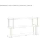 Rectangular console table with shelves Zena