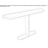 Rectangular console table made of wooden veneer Zunil