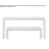 Rectangular console and coffee table with honeycomb structure Sudzal