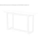 Rectangular console table made of wood and marble Azagra
