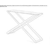Rectangular console table in marble and steel Ikast