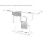 Rectangular console table made of mirror glass Harstad