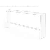 Rectangular console table in solid wood with footstool Wiesau