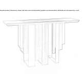 Rectangular console table Tuzly