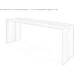 Solid walnut console with resin strip Wiesau