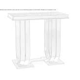 Rectangular marble console table Galgate