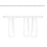 Rectangular console table made of borosilicate glass Evora