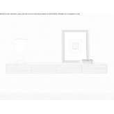 Hanging wooden TV cabinet with drawers Ridgmont