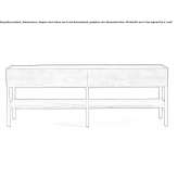 Rectangular console table in solid wood with drawers Minturno