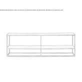 Rectangular wooden console table with shelves Mayford