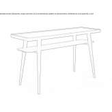 Rectangular ash table with shelves Acos