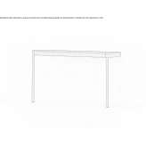 Rectangular steel console table with drawers Uedem