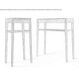Rectangular console table with drawers Busana
