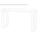 Rectangular console table made of MDF Sulmona