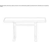 Rectangular console table Cacique