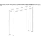 Rectangular console table made of linoleum Eschbach