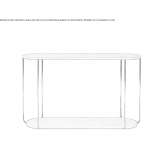 Oval wooden console table in a modern style Condon