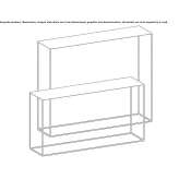 Rectangular, painted metal console table Longtown