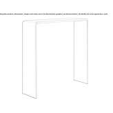 Rectangular console table with slab Naours