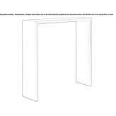 Rectangular console table with slab Langen